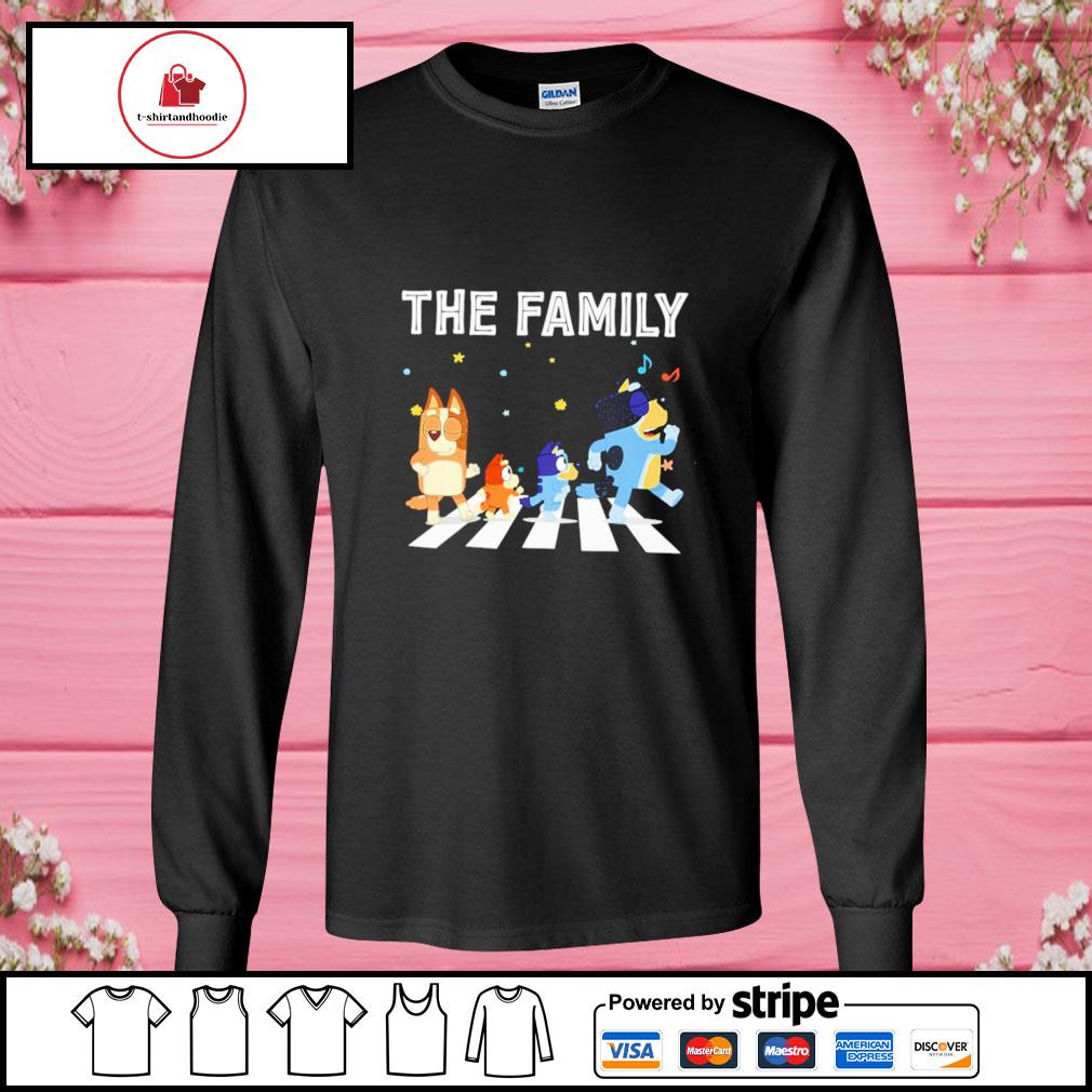 Bluey T-shirt Bluey And Family Bluey Adult Shirt Bluey Abbey Road Family -  iTeeUS