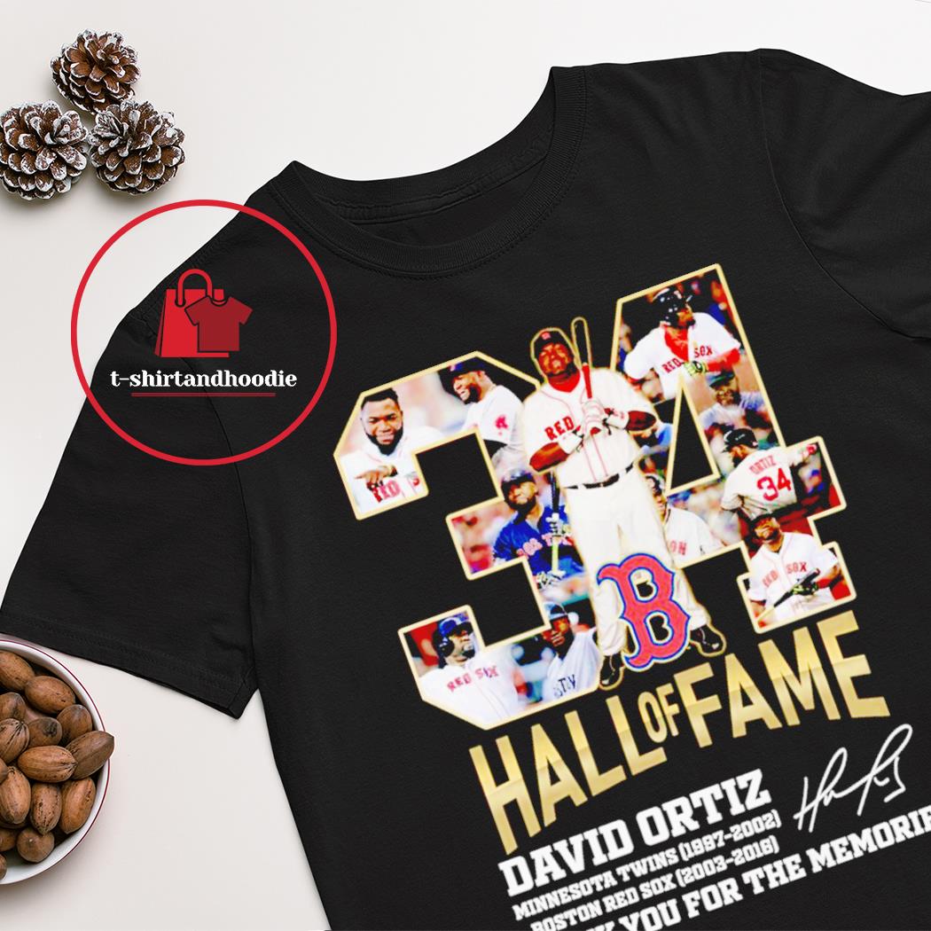 Boston Red Sox David Ortiz Hall Of Fame Thank You For The Memories  signature shirt, hoodie, sweater, long sleeve and tank top