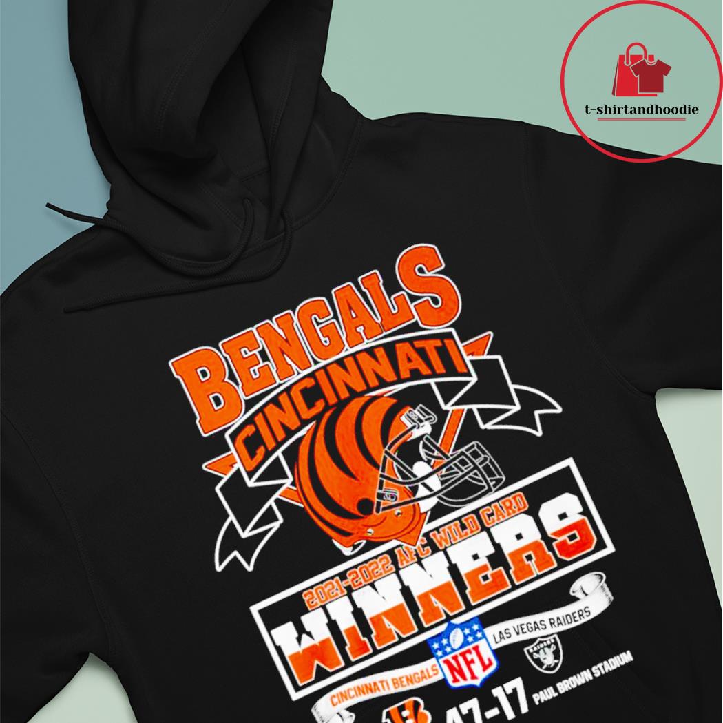 Bengals Cincinaati 2021-2022 AFC Wild Card Winners Bengals vs Raiders shirt,  hoodie, sweater, long sleeve and tank top