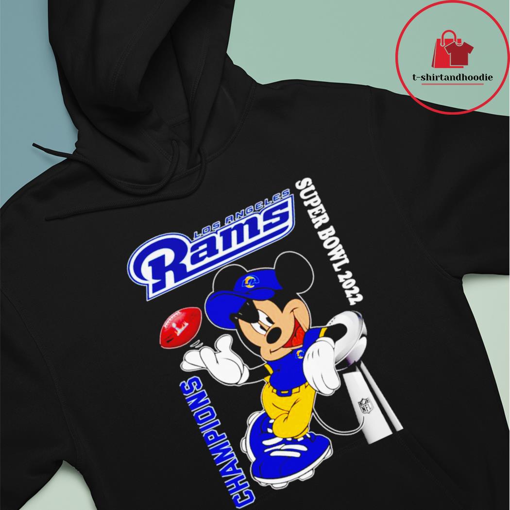 Mickey los angeles rams 2022 super bowl champions shirt, hoodie