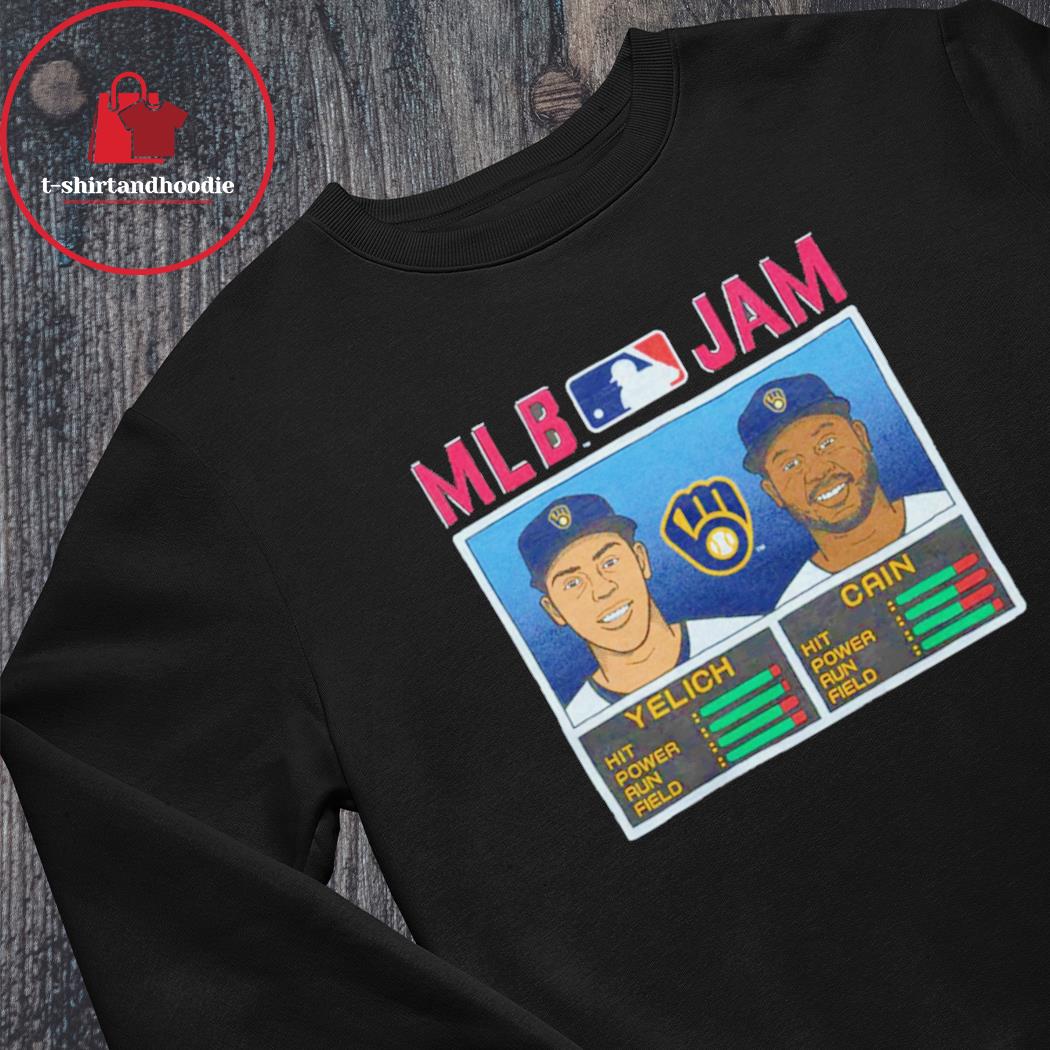 MLB Jam Brewers Yelich And Cain shirt, hoodie, sweater, long