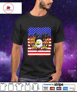 Bald Eagle Tearing American Flag shirt