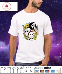 Jason Voorhees Michael Myers Ghostface Flower Halloween shirt