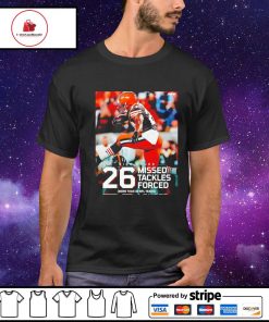 Nick Chubb #26 missed tackles forced shirt