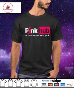 In october we wear pink ribbon breast cancer awareness shirt