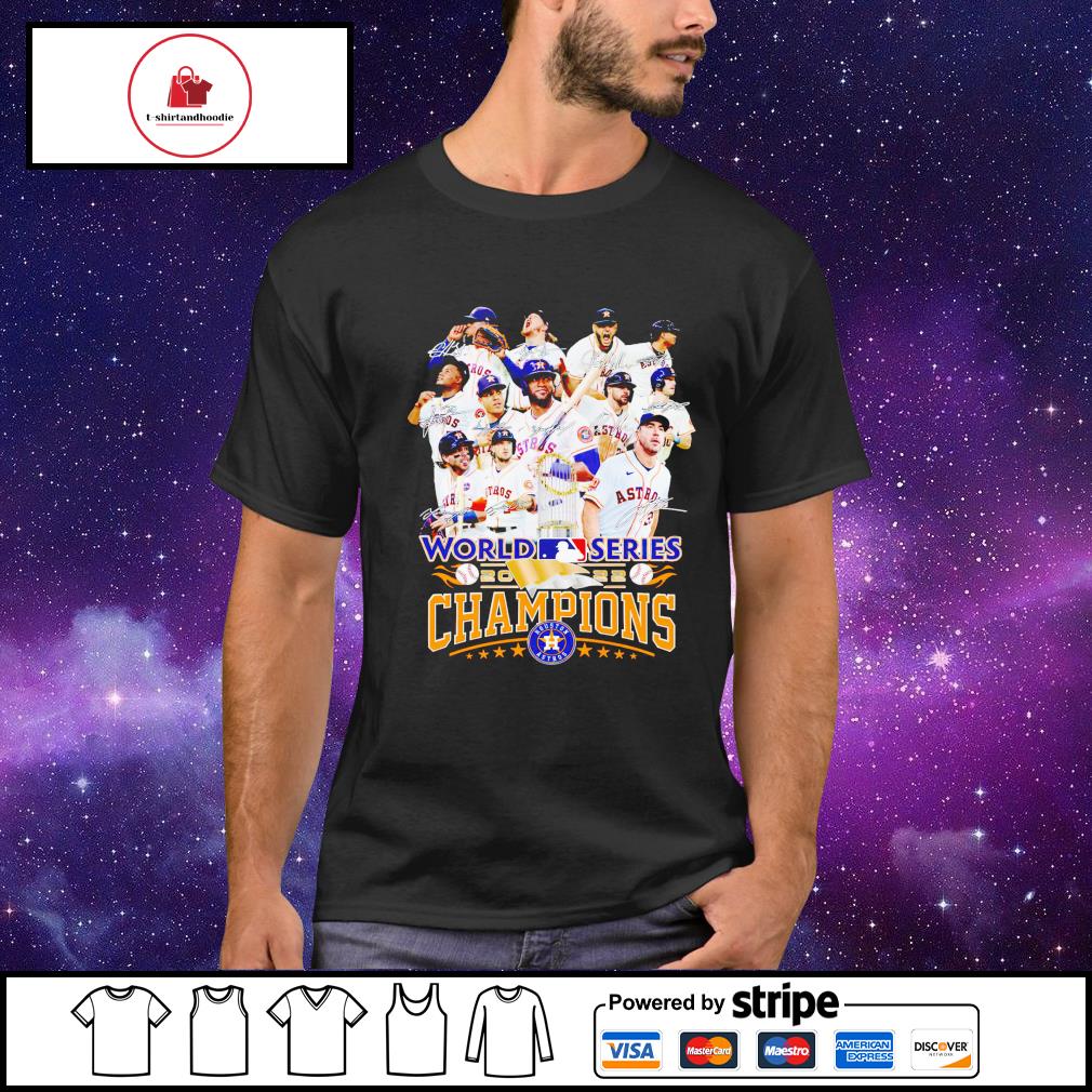 2022 World Series Champions Astros T-Shirt from Homage. | Ash | Vintage Apparel from Homage.
