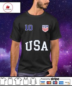 Men's uSA Number 10 USA flag for American shirt
