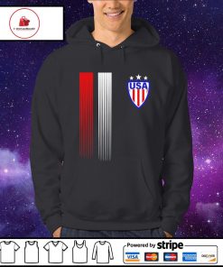 Teeshirtpalace Cool USA Soccer Jersey Stripes Long Sleeve Shirt