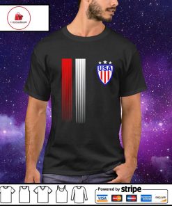 TeeShirtPalace Cool USA Soccer Jersey Stripes Long Sleeve Shirt