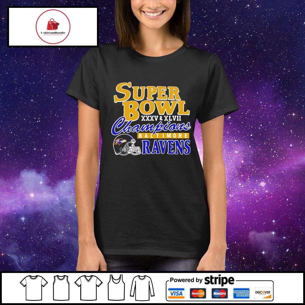 Official Super bowl xxxv champions baltimore ravens T-shirt, hoodie, tank  top, sweater and long sleeve t-shirt