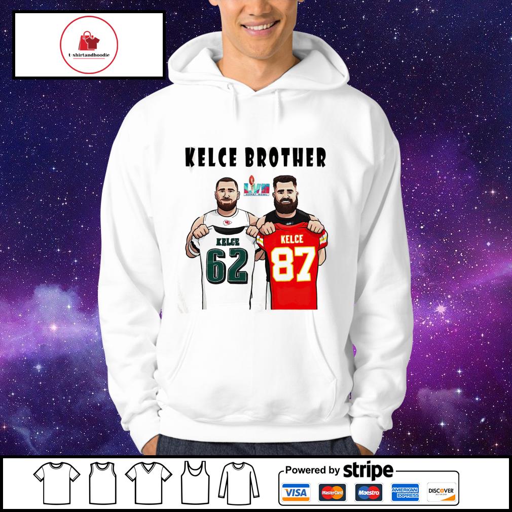 Kelce brothers Jason Kelce and Travis Kelce exchange clothes shirt, hoodie,  sweater, long sleeve and tank top