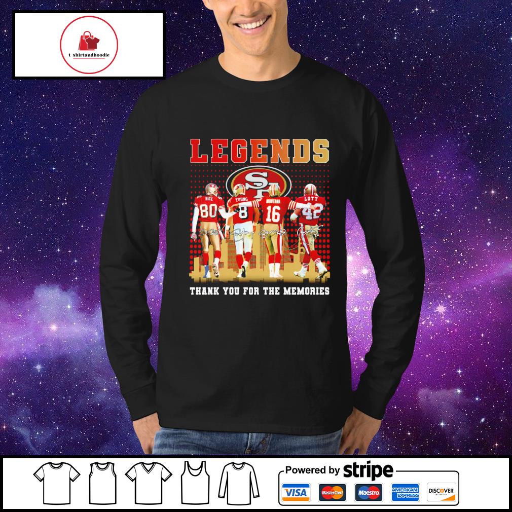 San Francisco 49ers Sports With 42 Lott 80 Rice And 16 Montana Signatures  Shirt, hoodie, sweater, long sleeve and tank top