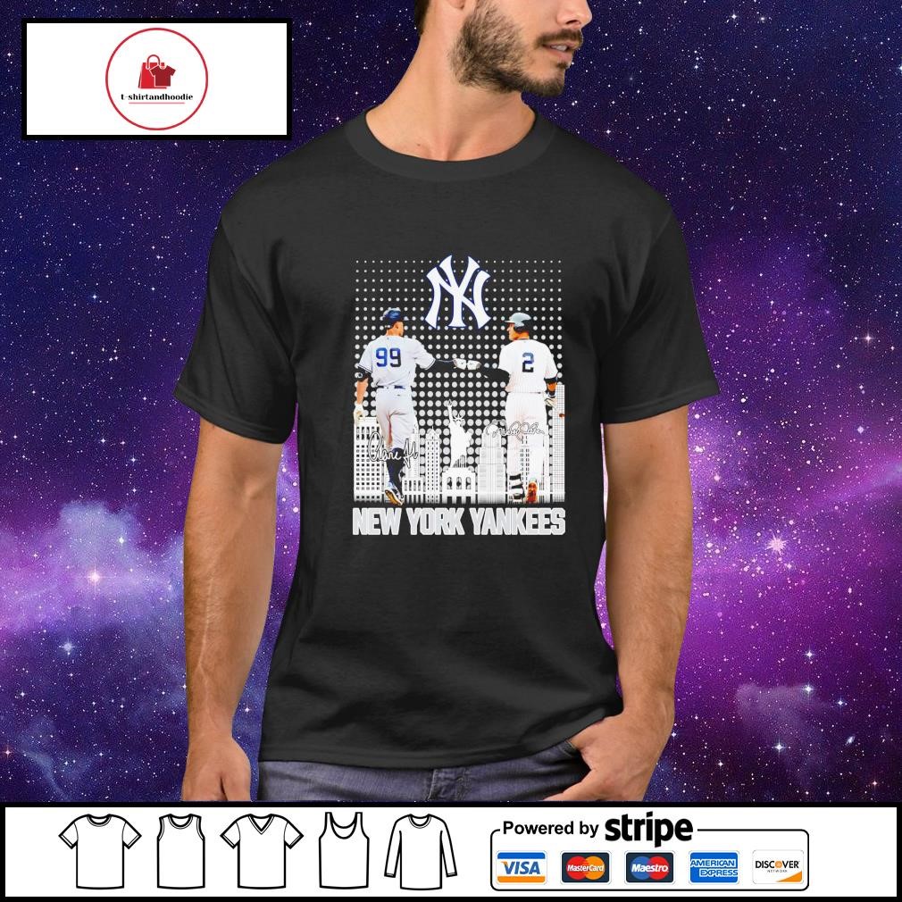 Aaron Judge and Derek Jeter New York Yankees signatures T-shirt
