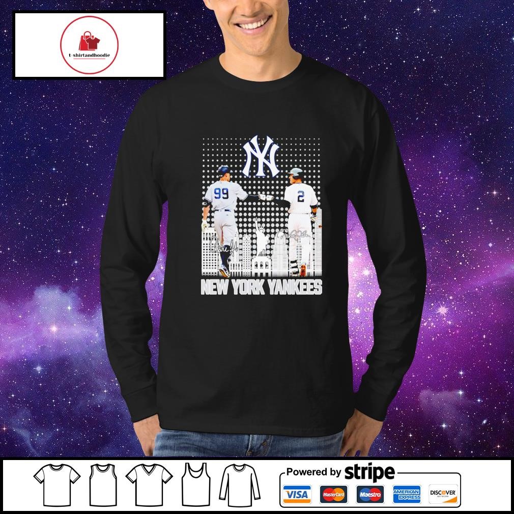 Aaron Judge and Derek Jeter New York Yankees signatures T-shirt