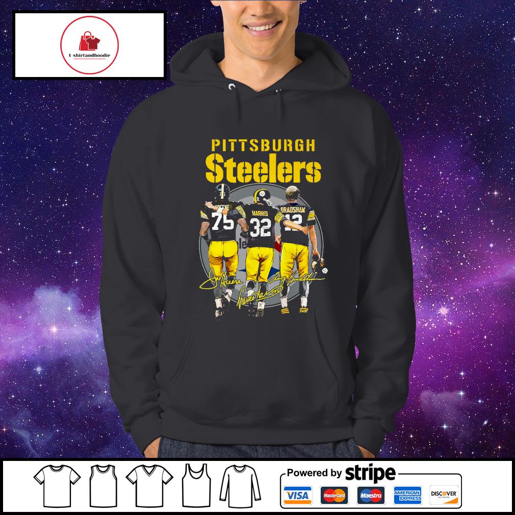 Pittsburgh Steelers Joe Greene and James Harrison and Terry Bradshaw  signatures shirt, hoodie, sweater, long sleeve and tank top