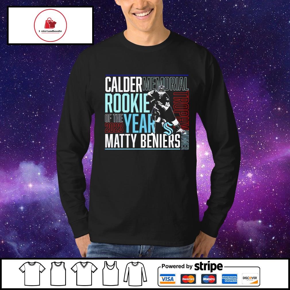 Matty Beniers Seattle Kraken 2023 Calder Trophy Winner Shirt