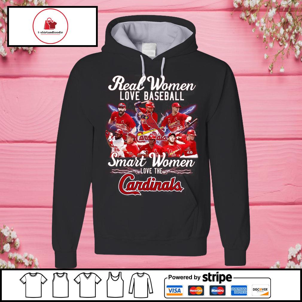 Real Women Love Baseball Smart Women Love The Cardinals T Shirt, hoodie,  sweater and long sleeve
