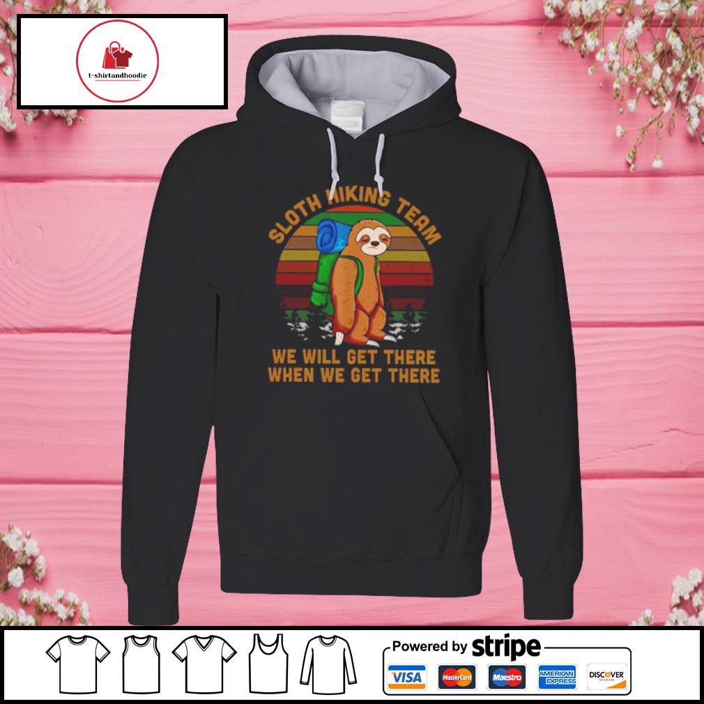 sloth hiking team sweatshirt